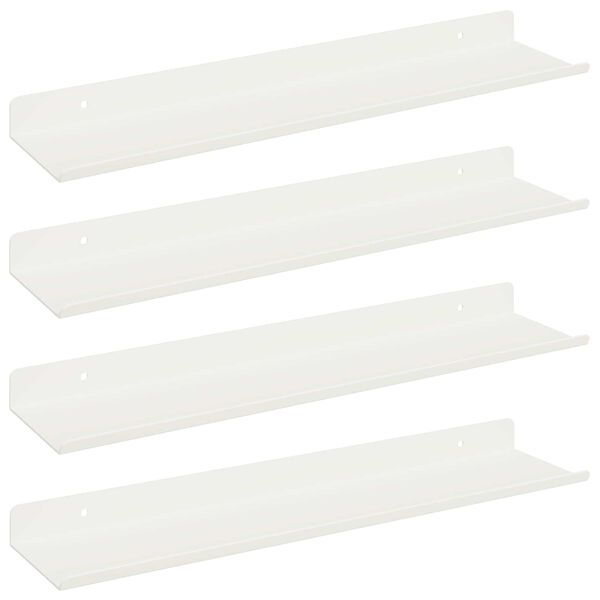 vidaXL Estante flotante 4 pcs 40 x 9 x 2,5 cm Acero