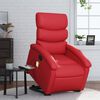 vidaXL Sill&oacute;n reclinable de masaje de pie cuero artificial rojo
