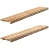 vidaXL Alf&eacute;izares de ventana 2 uds madera maciza roble sin tratar