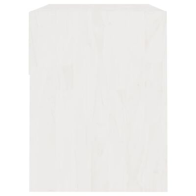 vidaXL Mesita de noche madera maciza de pino blanco 40x31x40 cm