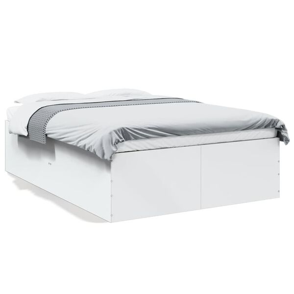 vidaXL Estructura de cama sin colch&oacute;n blanco 140x190 cm