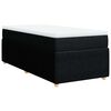 vidaXL Cama box spring con colch&oacute;n tela negro 90x190 cm
