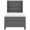 vidaXL Cama tipo Box Spring con colch&oacute;n Gris oscuro 190 x 90 cm tela