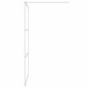 vidaXL Mampara de ducha vidrio ESG transparente plateado 115x195 cm