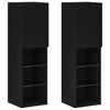vidaXL Mueble de TV Montaje en la pared 2 pcs Negro 30,5 x 30 x 102 cm