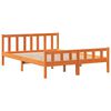vidaXL Estructura cama con cabecero madera pino marrón cera 150x200 cm