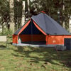vidaXL Tienda familiar tipi para 6 personas impermeable gris naranja