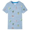 vidaXL Camiseta infantil azul m&eacute;lange 104