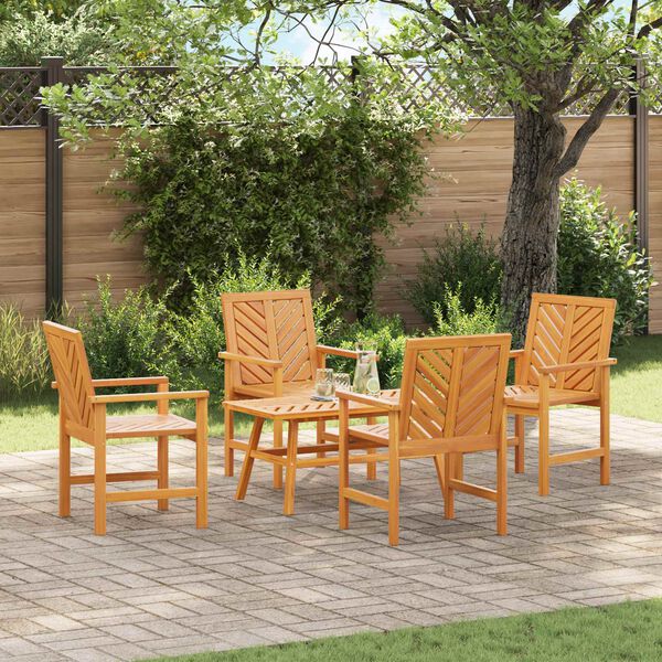 vidaXL Conjunto de Sof&aacute;s de Jard&iacute;n 5 pcs Marr&oacute;n