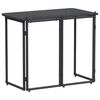 vidaXL Mesa de jard&iacute;n plegable de rat&aacute;n sint&eacute;tico negra 90x51x75 cm
