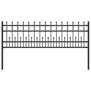 vidaXL Cerca con Anillo de Pinchos HORST 200 x 110 cm Negro