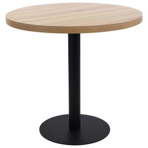 vidaXL Mesa de bistr&oacute; MDF marr&oacute;n claro 80 cm
