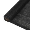 vidaXL Red de privacidad HDPE negro 1,5x50 m 150 g/m&sup2;