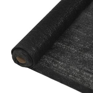 vidaXL Red de privacidad HDPE negro 1,5x50 m 150 g/m&sup2;