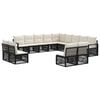 vidaXL Conjunto de sof&aacute;s de jard&iacute;n 13 uds. 13 plaza Negro