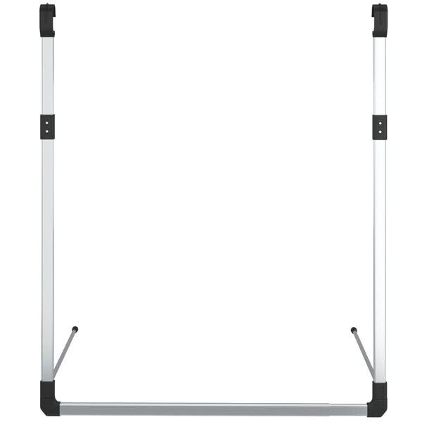 vidaXL Riel telesc&oacute;pico para armario plateado