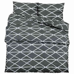 vidaXL Juego de funda n&oacute;rdica algod&oacute;n gris 140x200 cm