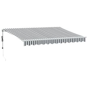 vidaXL Toldo retr&aacute;ctil autom&aacute;tico gris antracita y blanco 350x250 cm