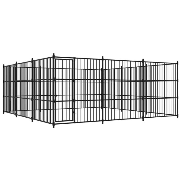 vidaXL Perrera de exterior 450x450x185 cm