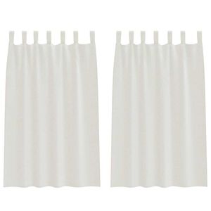 vidaXL Cortina de Voil&eacute; 2 pcs Crema 175 x 140 cm Poli&eacute;ster
