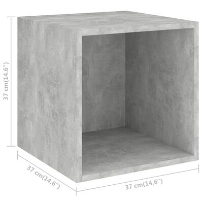 vidaXL Set de muebles de salón 4 pzas madera ingeniería gris hormigón