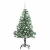 vidaXL &Aacute;rbol de Navidad Artificial Nevado con Luz LED Verde y 150 cm