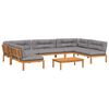 vidaXL Set de sof&aacute;s de palets de jard&iacute;n y cojines 6 pzas madera acacia