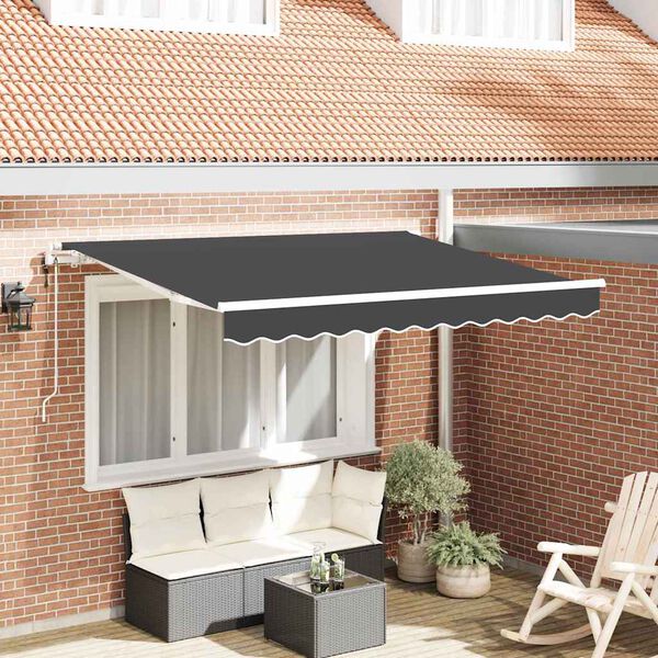vidaXL Toldo Retr&aacute;ctil Antracita 300 x 200 cm tela
