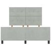 vidaXL Cama tipo Box Spring Gris claro 140 x 200 cm Terciopelo