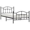 vidaXL Estructura cama sin colchón con estribo metal negro 107x203 cm