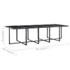 vidaXL Set comedor de jardín 15 piezas y cojines ratán sintético negro