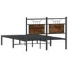 vidaXL Estructura de cama sin colch&oacute;n madera roble ahumado 120x190 cm