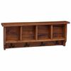 vidaXL Percha Marr&oacute;n 70 x 11 x 27 cm Madera de Caoba S&oacute;lida