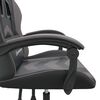 vidaXL Silla gaming cuero sintético negro y gris