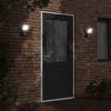 vidaXL Lámparas de pared LED exterior con sensor 2 uds aluminio negro
