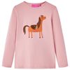 vidaXL Camiseta infantil de manga larga rosa claro 116