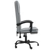 vidaXL Silla de oficina reclinable tela gris claro