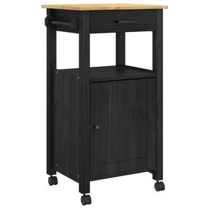 vidaXL Carro de Cocina MONZA Negro 48 x 40 x 88,5 cm
