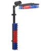 vidaXL Cepillos para Ganado Ajustable Rojo y Azul 84 x 10 x 91 cm PVC