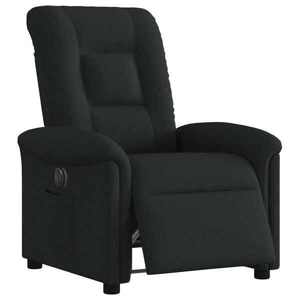 vidaXL Sill&oacute;n reclinable el&eacute;ctrico de tela negro
