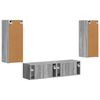 vidaXL Conjunto de mueble de TV 2 pcs Gris Sonoma Madera de ingenier&iacute;a