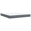 vidaXL Cama box spring con colch&oacute;n terciopelo gris oscuro 180x200 cm