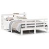 vidaXL Estructura de cama con cabecero madera pino blanco 135x190 cm