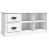 vidaXL Mueble para TV madera contrachapada blanco 102x35,5x47,5 cm