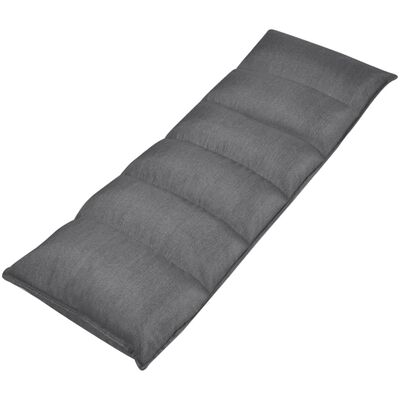 vidaXL Tumbona de suelo plegable de tela gris