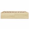 vidaXL Estructura de cama madera de ingenier&iacute;a roble Sonoma 200x200 cm