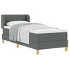 vidaXL Cama tipo Box Spring con colch&oacute;n Gris oscuro 80 x 200 cm tela