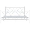 vidaXL Estructura cama sin colch&oacute;n con estribo metal blanco 140x200 cm