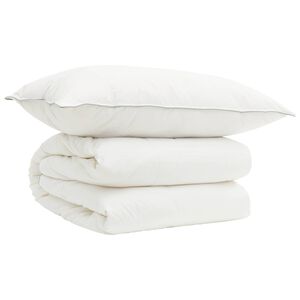 vidaXL Juego de edred&oacute;n y almohada 2 uds. 135x200 cm 4 estaciones Lana
