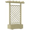 vidaXL P&eacute;rgola con jardinera de madera 162x56x204 cm